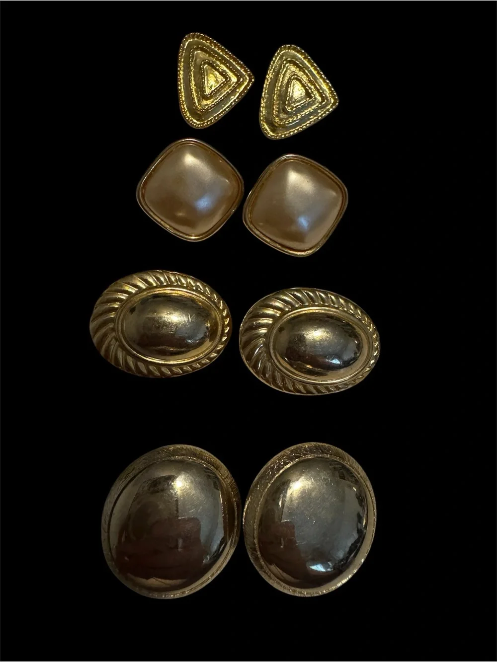 Gold Tone Women's Earring Bundle Classic Mixed Shapes